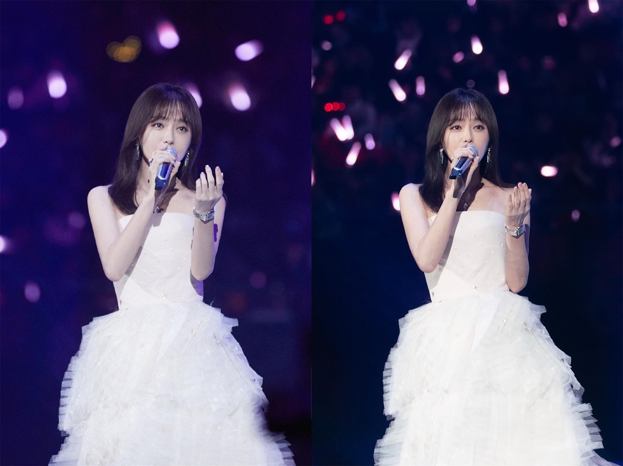 angelababy和秦岚差8岁,同穿白色长裙,美得不相上下