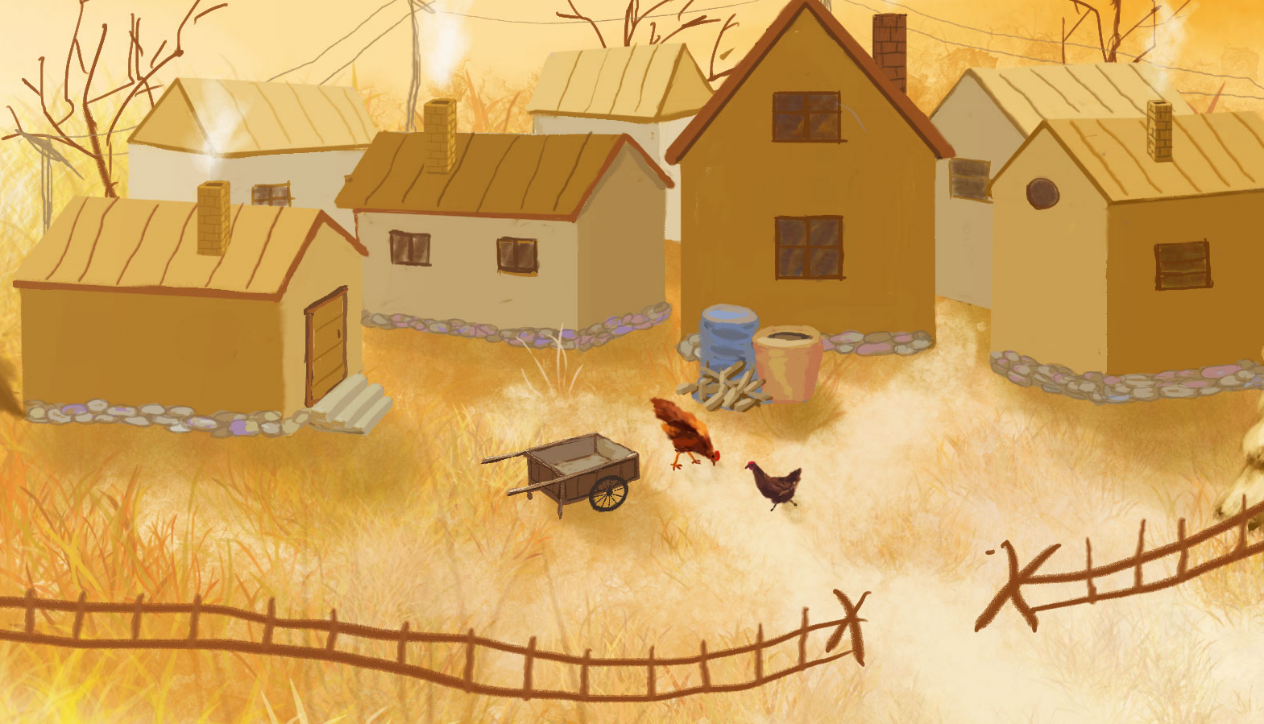 草原上的牧羊人手绘风景怎么画