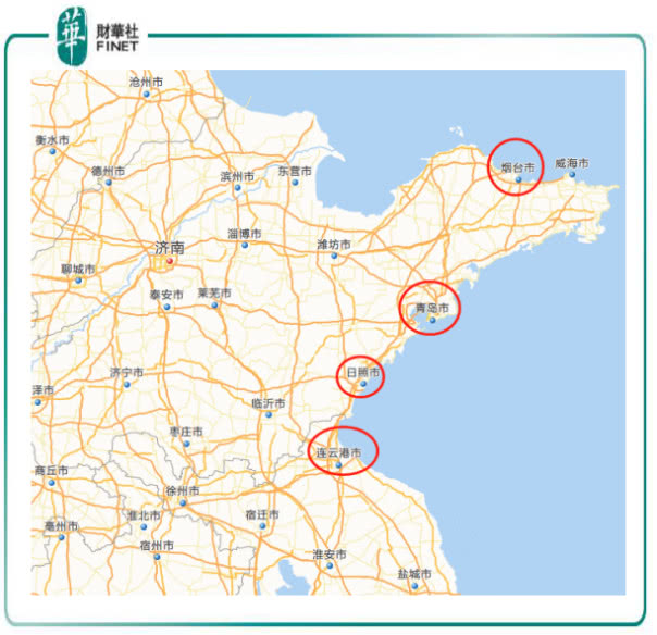 百度地图地理位置上问题的局限性使得日照港很难破局,加上附近港口的