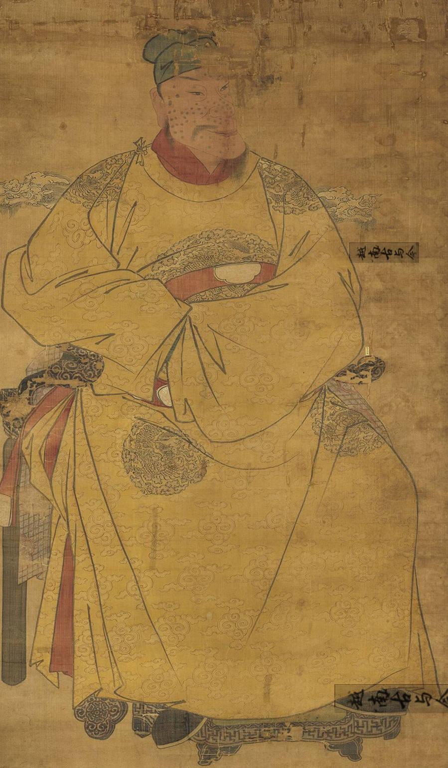 台北故宫藏明太祖画像:大多数奇丑无比,只有少数显得英明神武|两幅|明