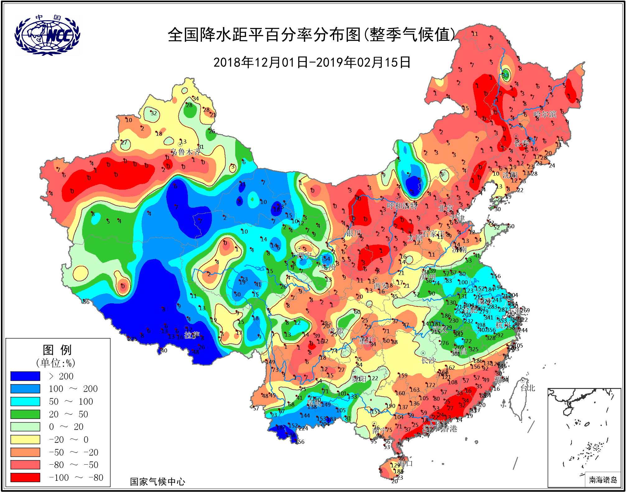 中国各省降雪量分布图图片