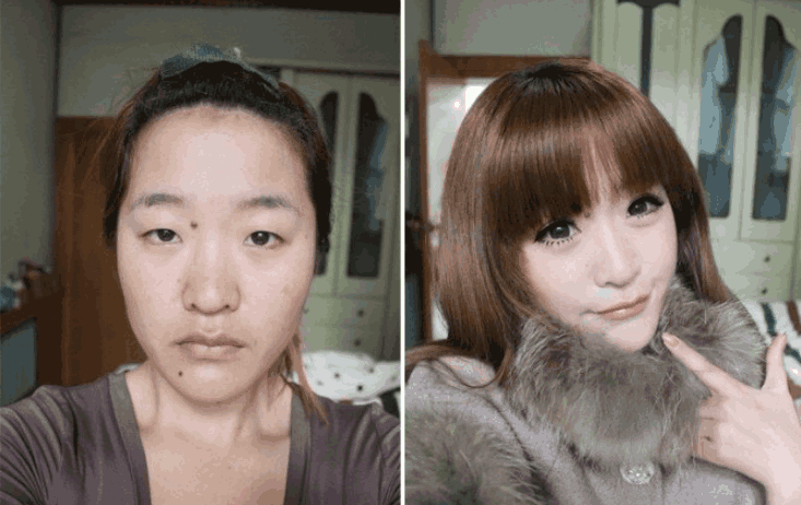 素颜和化妆有啥区别? 看完这5张图, 你还会说不化妆的女人最美吗?