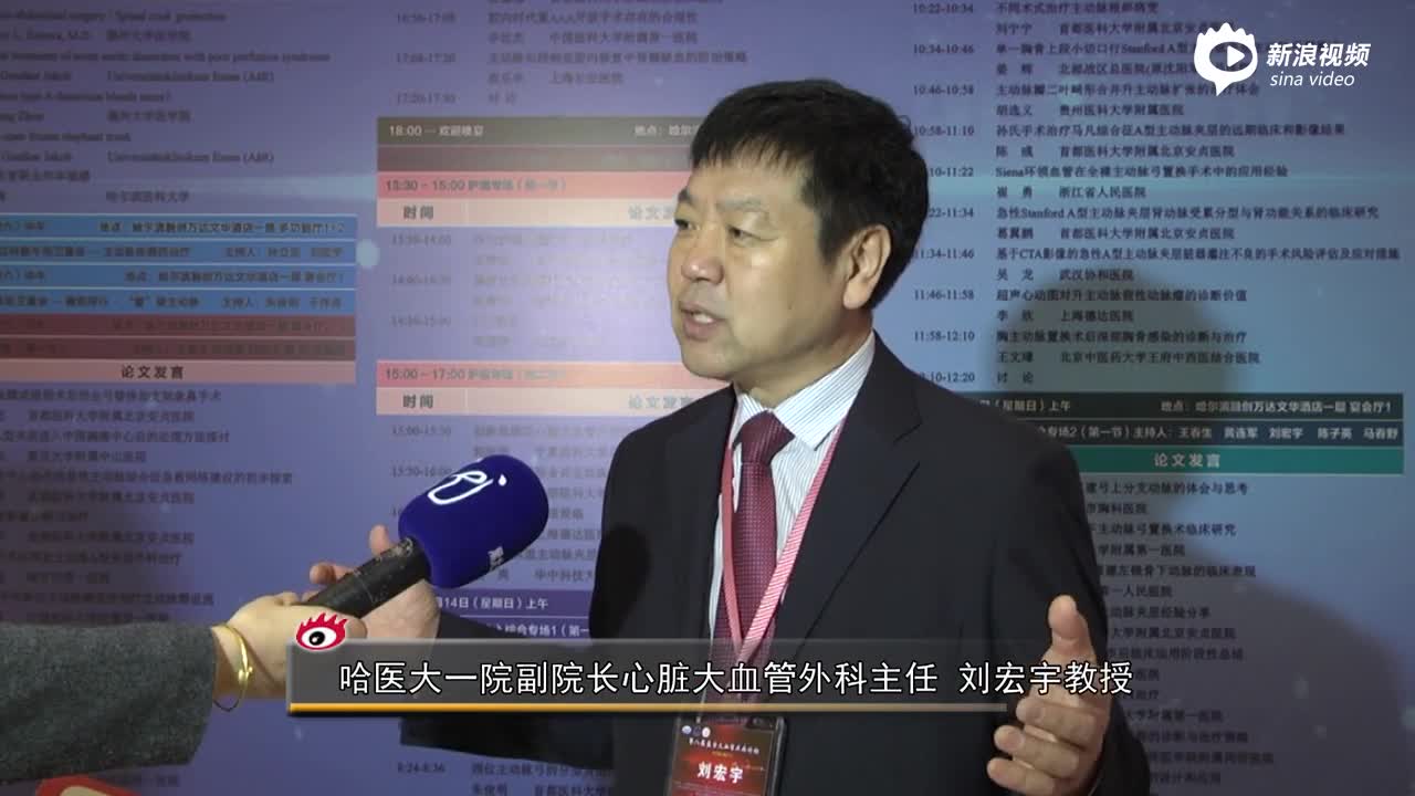 哈医大一院副院长心脏大血管外科主任刘宏宇教授