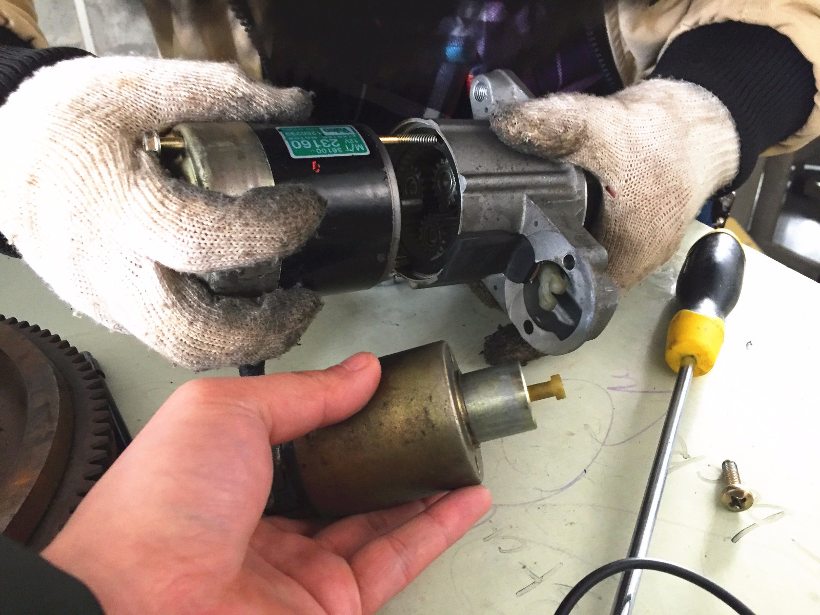 现场实操,行星型起动机的拆装及各部分作用