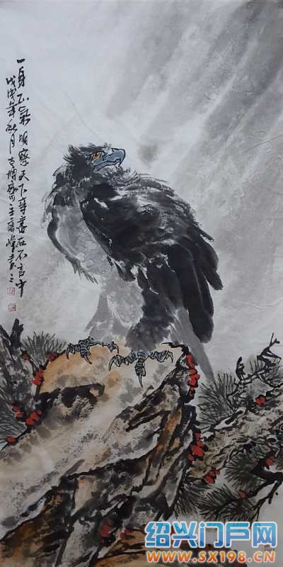 雄鹰展翅欲高飞实力派画家薛峰画鹰作品欣赏