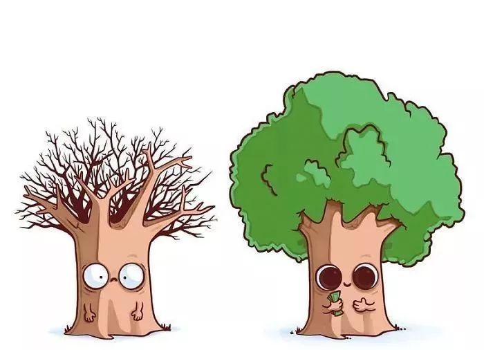 西班牙艺术家用"前后比较"的插画,来让人们微笑