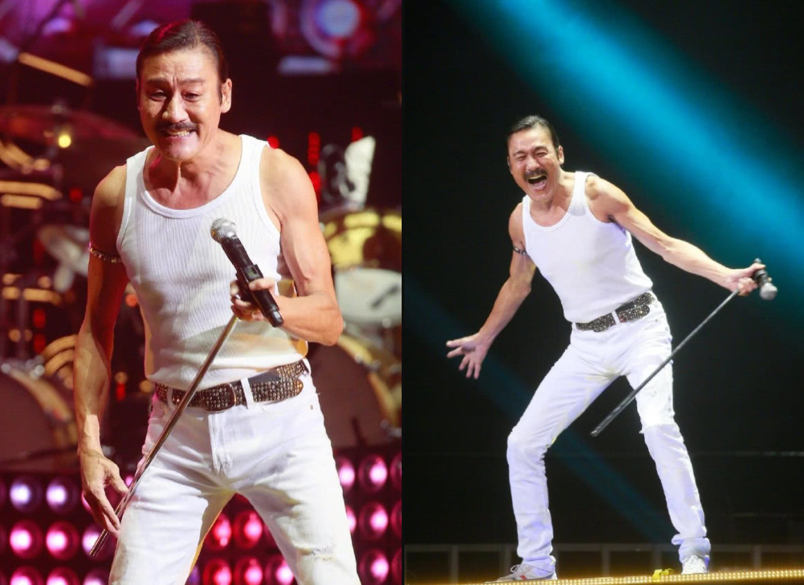 钟镇涛演唱会梁家辉展现摇滚一面 谭咏麟开玩笑称以为是谢贤