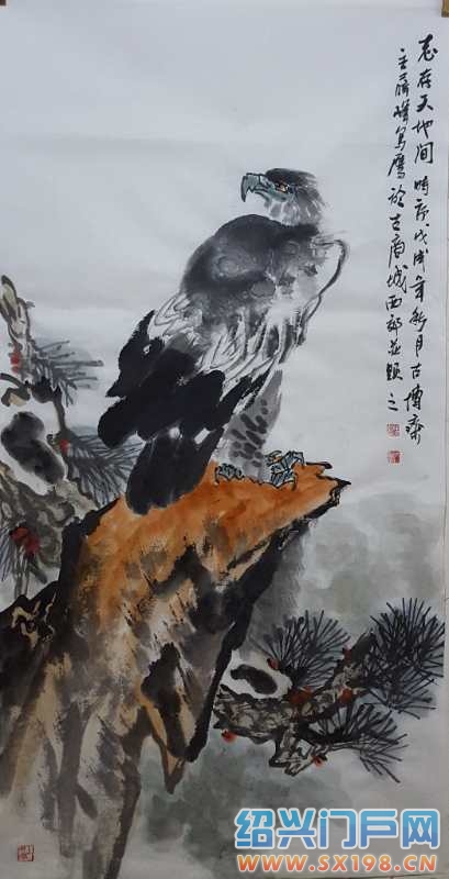 雄鹰展翅欲高飞实力派画家薛峰画鹰作品欣赏