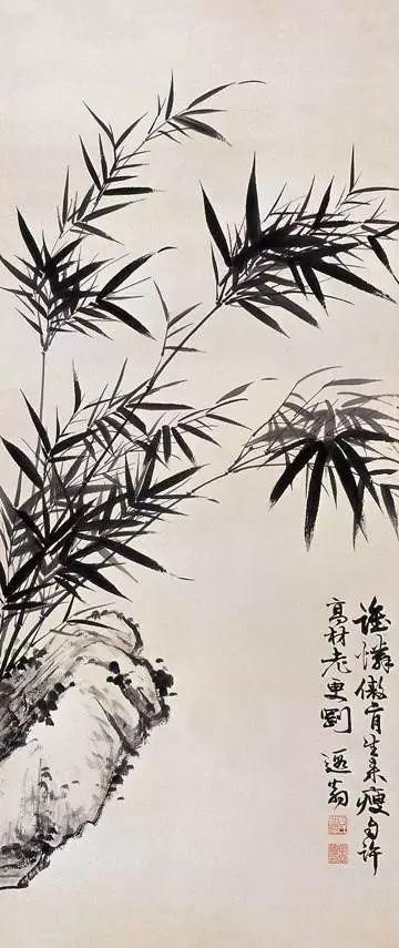 中国现代书画大师叶恭绰笔下的竹子