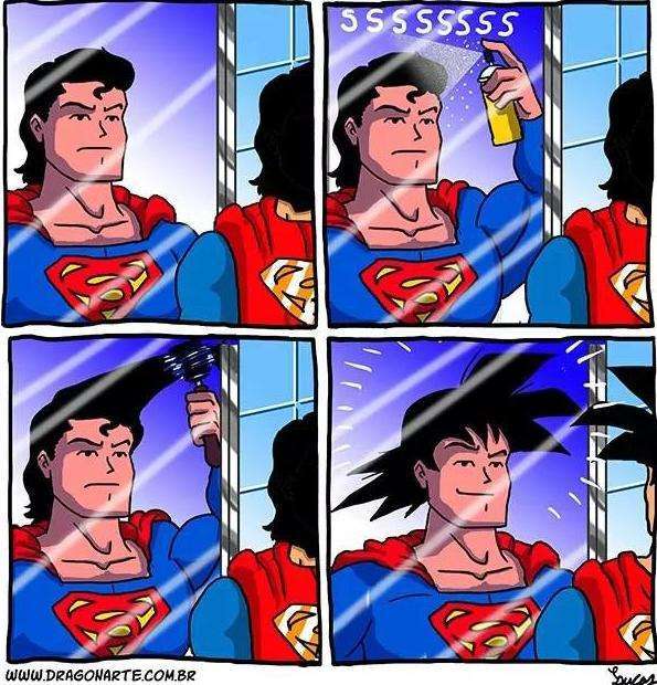 当超人与孙悟空身世互换, 悟空成了记者, 超人踏上了收集龙珠之路