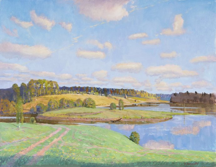 俄罗斯画家里斯特罗沃伊·弗拉基米·谢尔盖耶维奇的油画风景欣赏