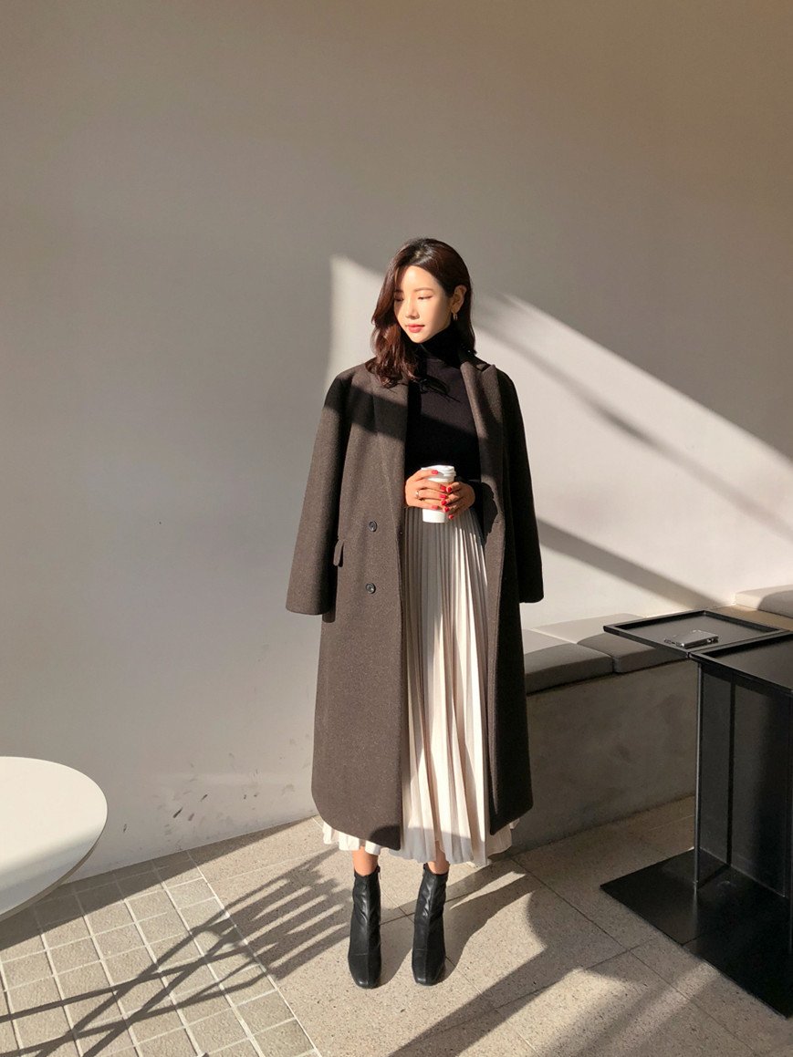 2019韩版针织衫穿搭简单look展示优雅淑女范