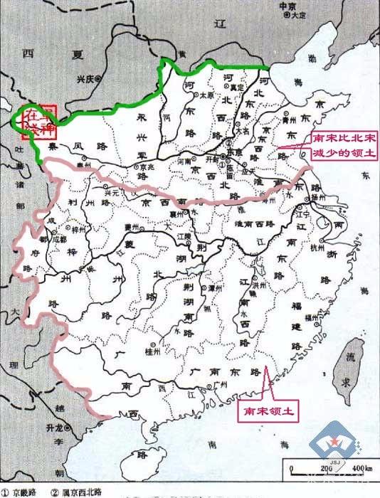 北宋面积280万平方公里南宋只剩200万主要丢了哪些地方