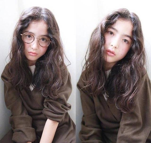 山田直美甜美系卷发,自上而下的卷,真美