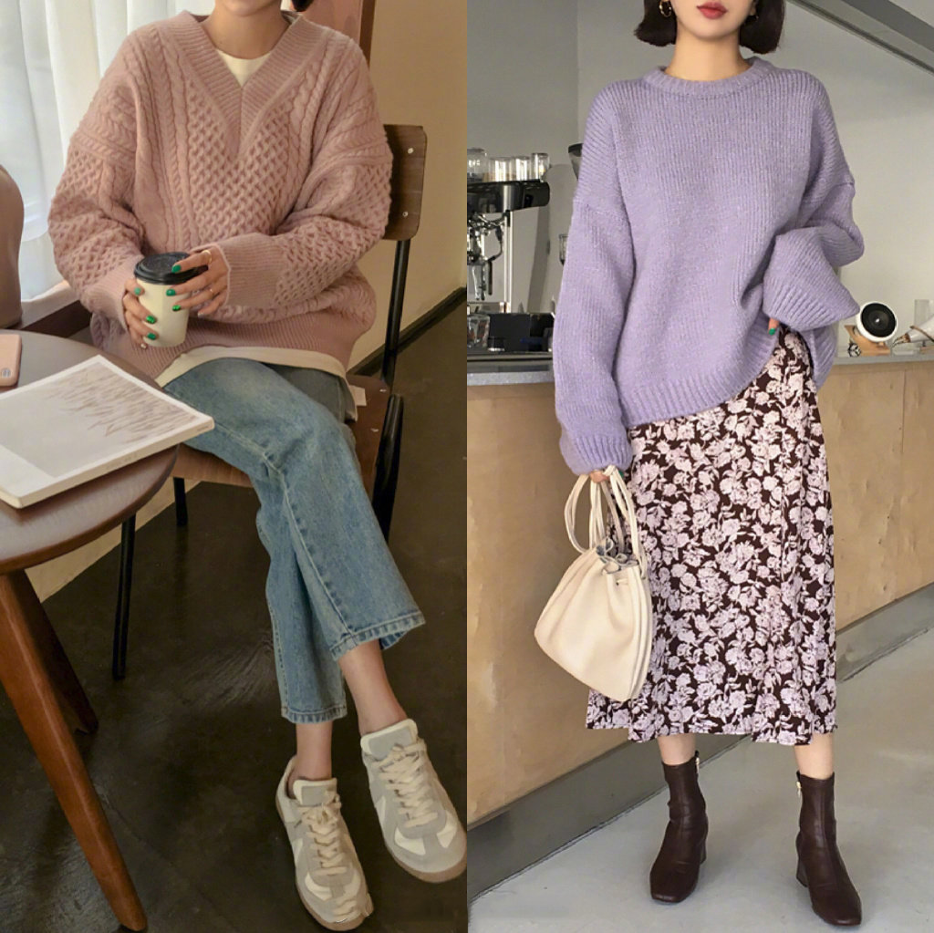 搭配一条白色短裙,非常清新甜美,温柔又不失美感搭配,初春这样穿搭