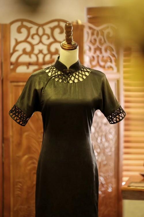 成都旗袍定做店与蜀绣传承人合作 蜀绣旗袍惊艳时光