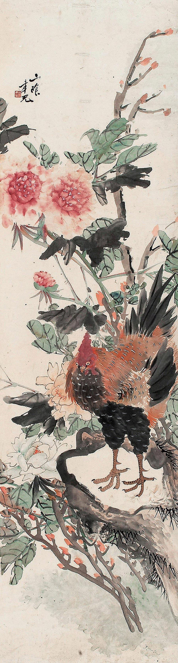 民国海派画家张聿光花鸟画作品欣赏