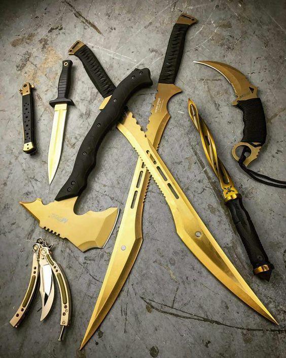 各种高能幻彩冷兵器太炫了