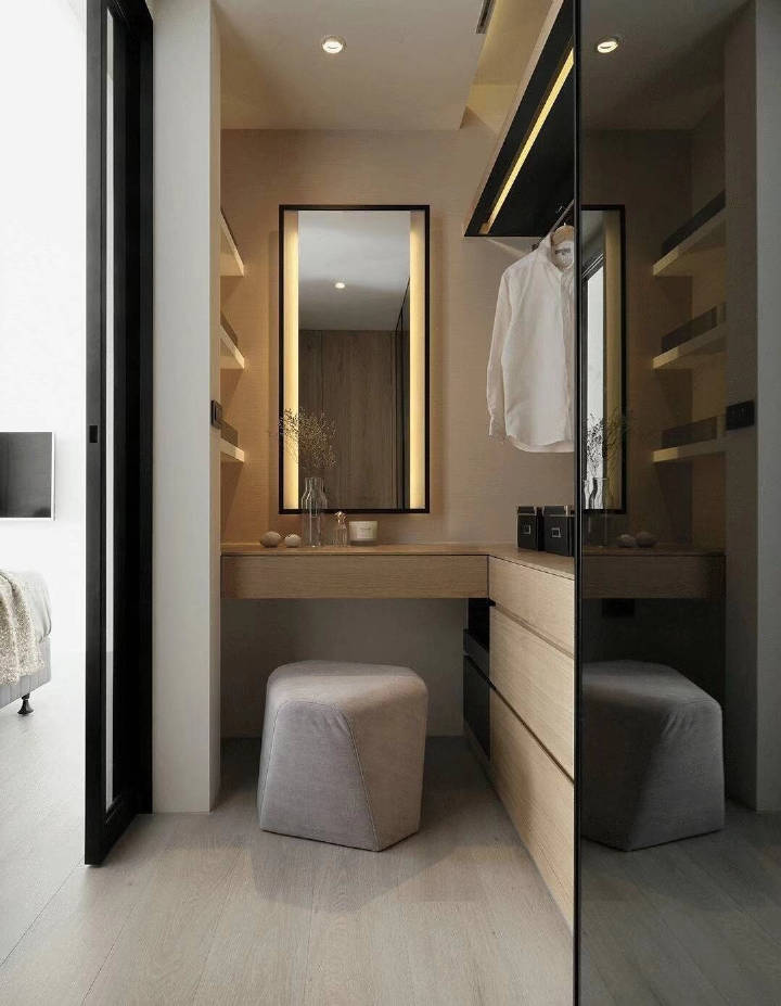 172㎡三居室现代风居宅设计之黑白配