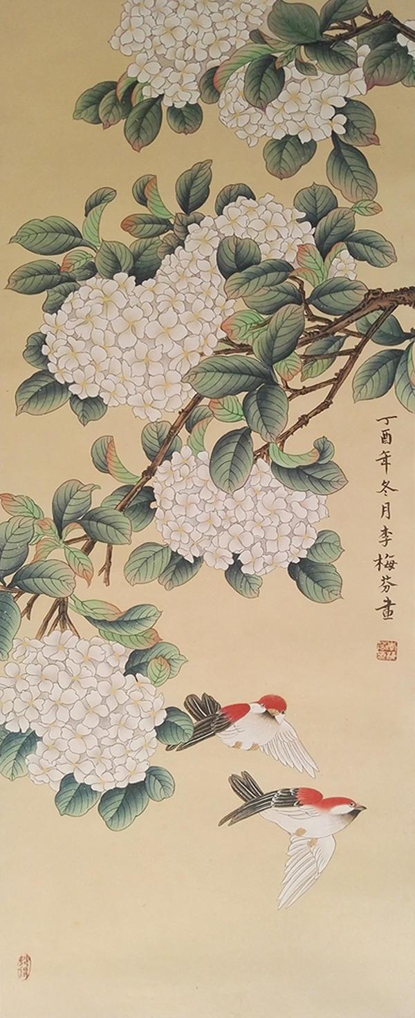工笔画名家李梅芬