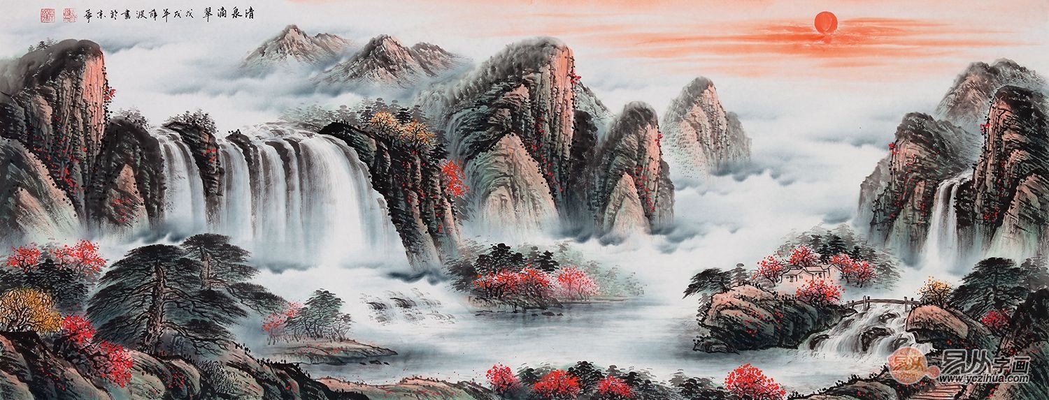 薛波最新山水画《清泉滴翠》作品来源:易从网其实,很多家庭都会选择一