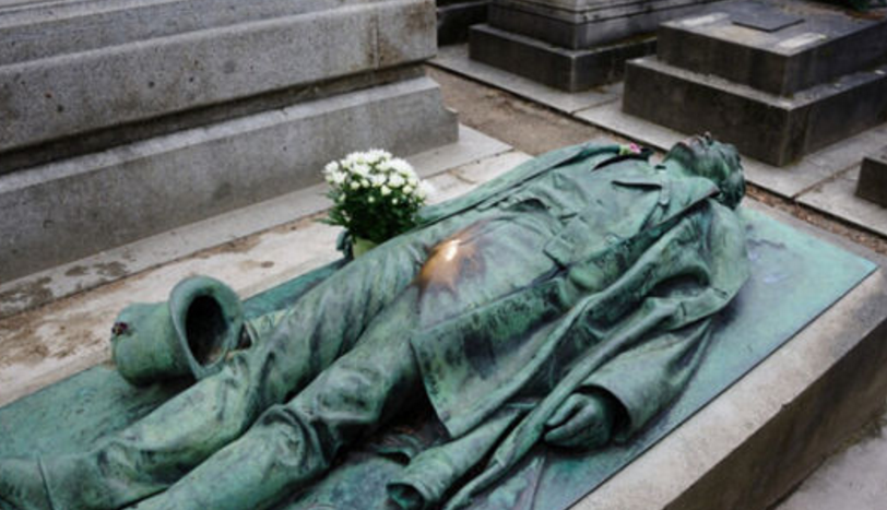 这个景区就是法国巴黎的著名景区victor noir之墓,这里的墓主人是一名