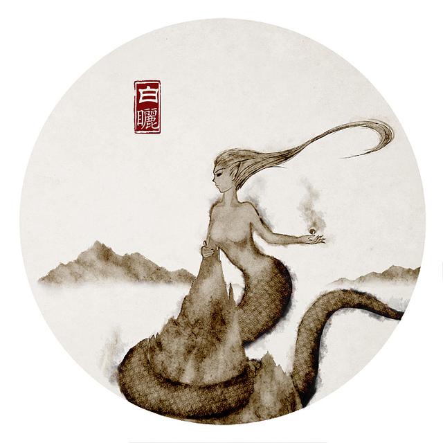 它有另外一个名字——飞蛇,它和白矖一样都是女娲自己通过自己的想象