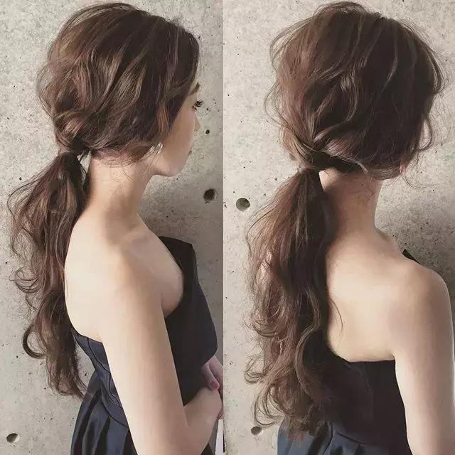 头发长了别披着,冬天这样扎低马尾,优雅又浪漫!