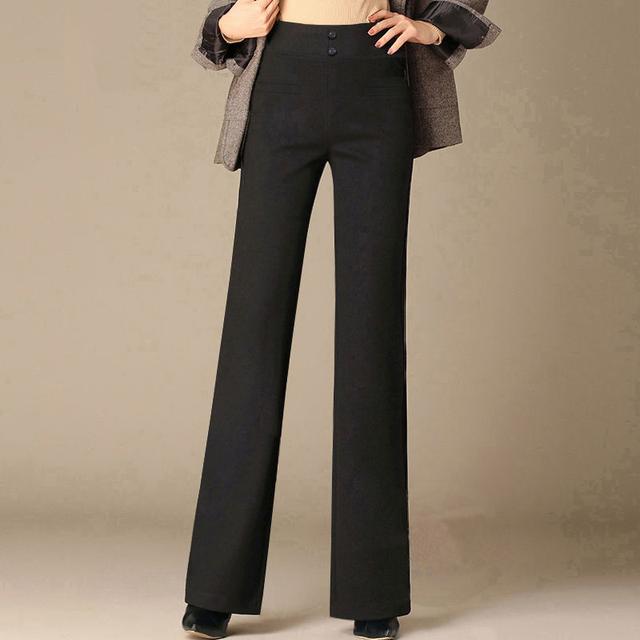 不差钱买条微喇裤,搭高跟鞋,忒洋气