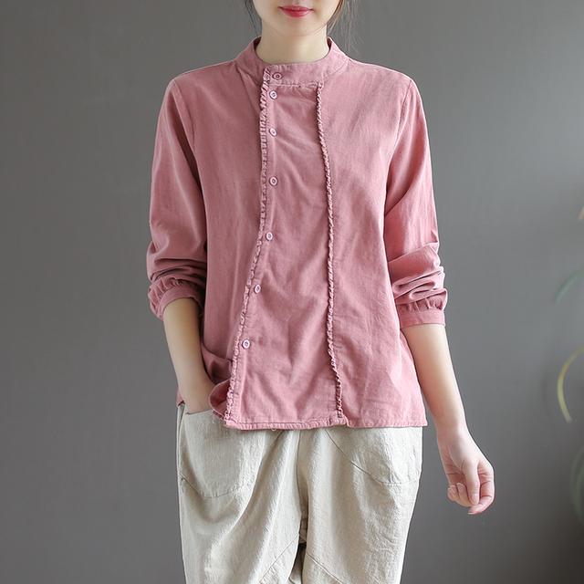 女人不管有钱没钱,19年一定要有件"棉麻衫",显瘦百搭还美嫩