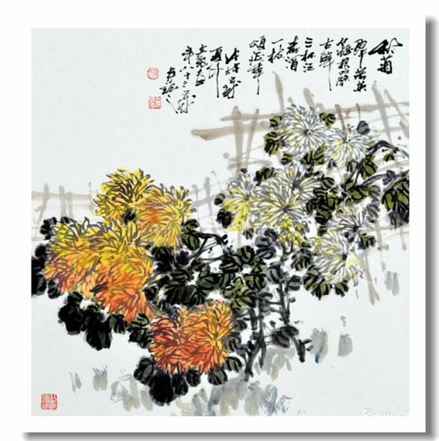 梁文尧大写意花鸟画
