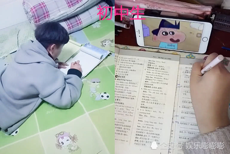 小学生我赶作业到崩溃初中生我就很佛系了大学生作业