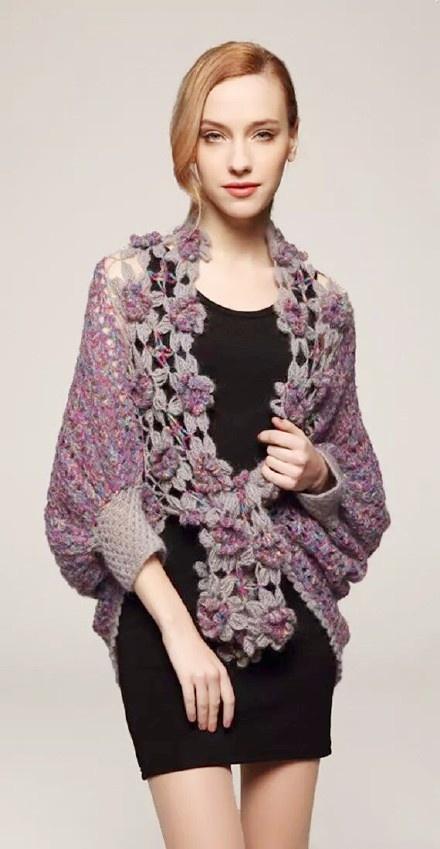 这些纯手工钩编の美丽小披肩,你喜欢哪一款?