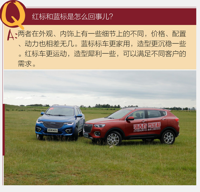 它骨子里都透着时尚 试驾2018款哈弗H2s红/蓝标