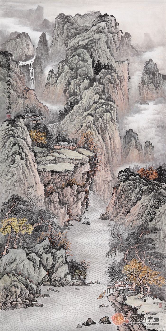 余静山水画,最具收藏价值的画作