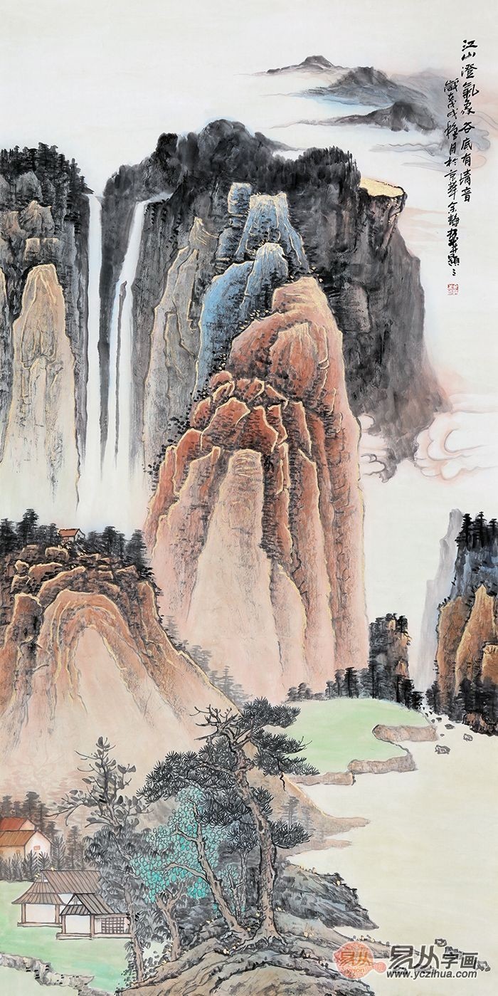 余静山水画作品鉴赏:清新脱俗|余静|山水画|中国画_新浪新闻