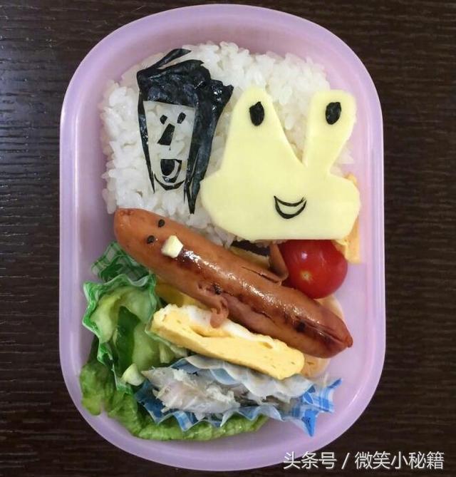 父亲为女儿准备便当,童趣十足!
