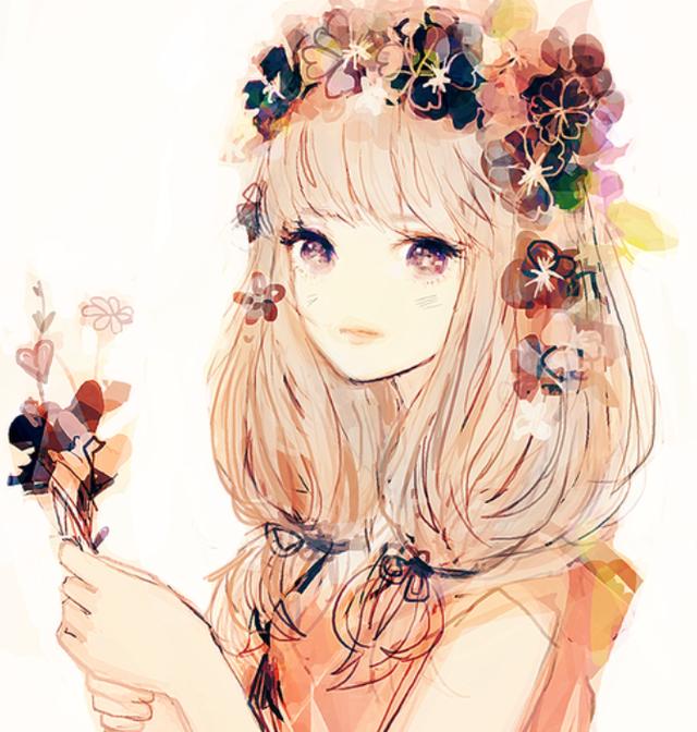 动漫头像丨二次元手绘画冰雪聪明楚楚动人的美少女