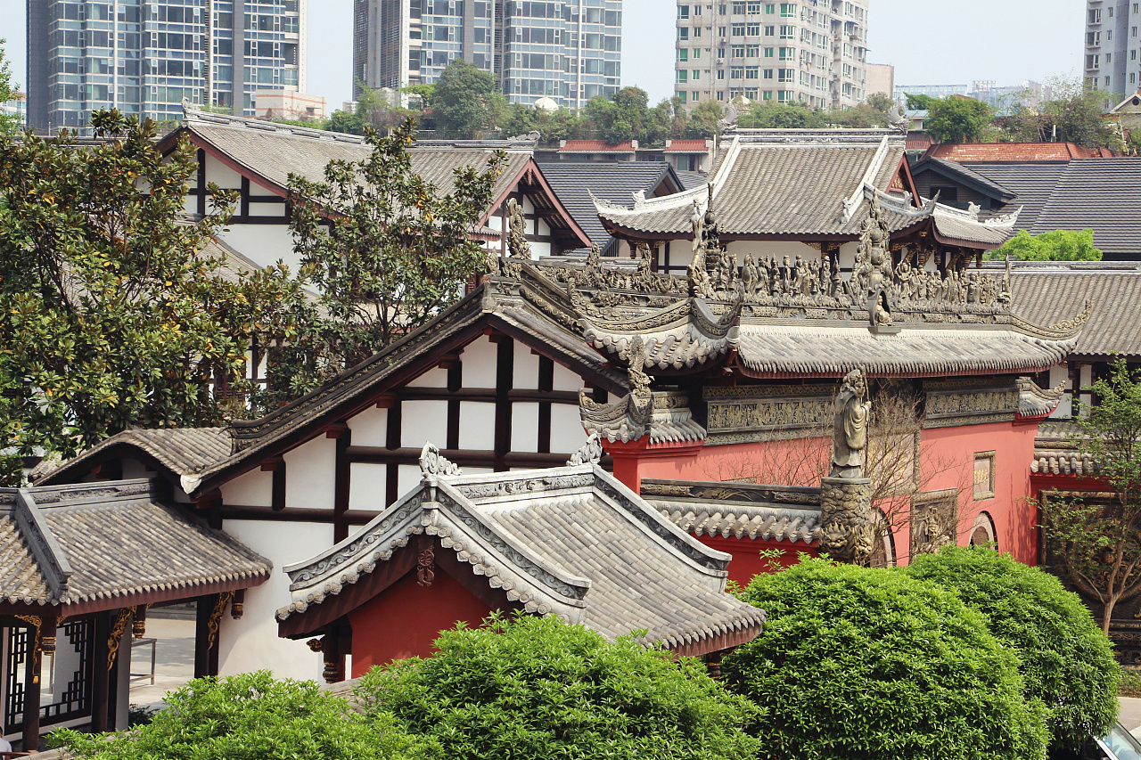 一个在上海一个在成都,你去过吗|寺庙|静安寺|大慈寺_新浪新闻