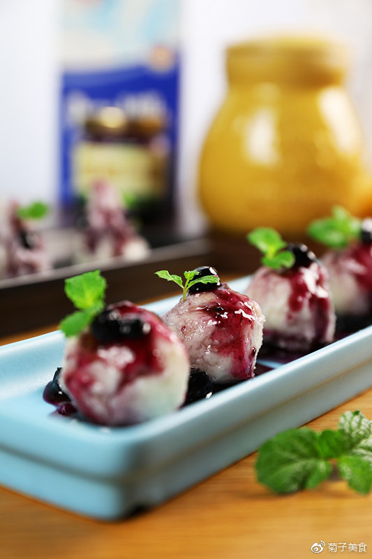 美味牛奶,营养山药,甜蜜蓝莓,蓝莓山药泥家常做法了解一下!