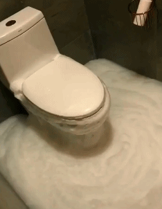 搞笑gif:马桶中毒了搞笑段子:我姐很二,职业是口腔医生,前天有个病人