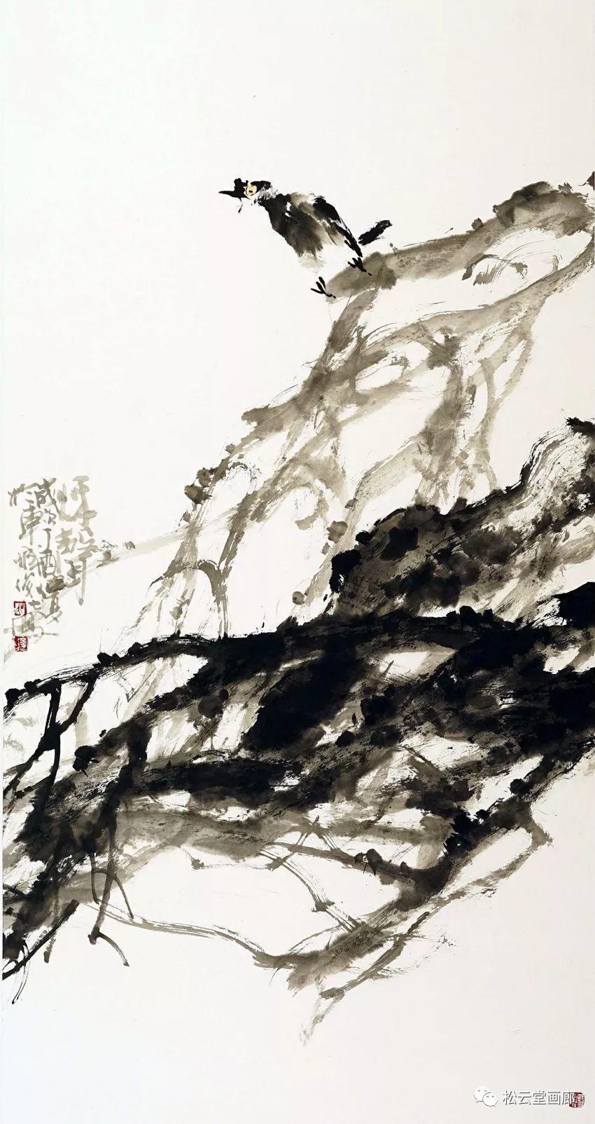 花鸟名家吴俊化其花鸟作品气韵横生大气卓然