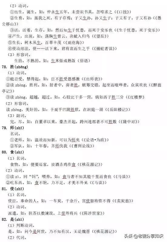 初中文言文6虚词+130实词全解析，人手一份！|实词|虚词|文言文_新浪新闻
