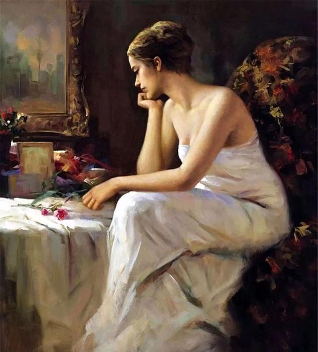 25幅东方油画中的唯美丽人看看哪位画中人是你梦中女神