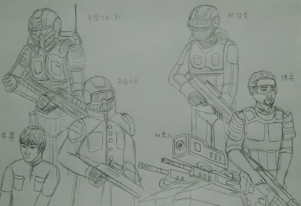 玩家手绘明日之后各势力人物全家福,帝国士兵最有牌面