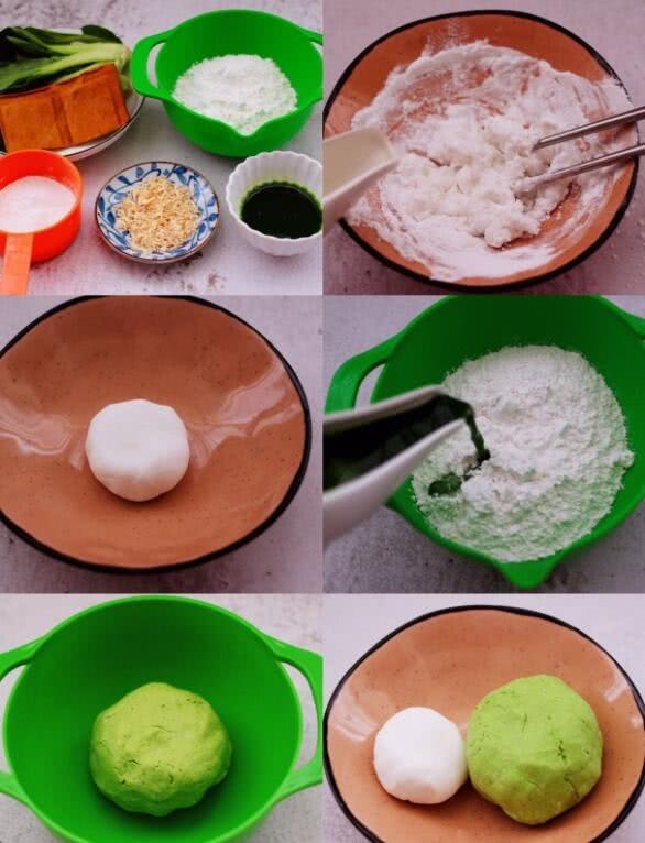 ps: 加澄粉是为了让青团有更好的粘合强度和通透明亮.