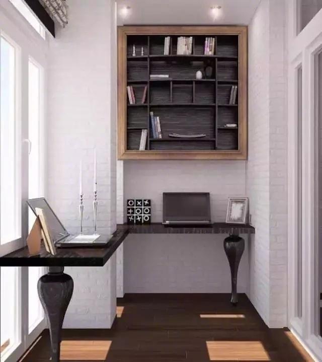 把阳台改造成书房,这真是一个超赞的设计!
