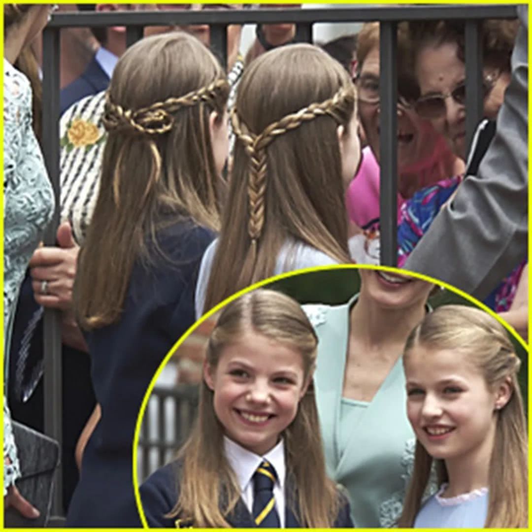 西班牙公主又换发型姐姐蜈蚣辫优雅大气妹妹蝴蝶辫更亮眼