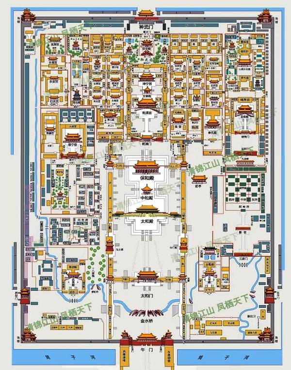 (不同时期名字会有变化)内廷以乾清宫,交泰殿,坤宁宫为核心,是帝后们