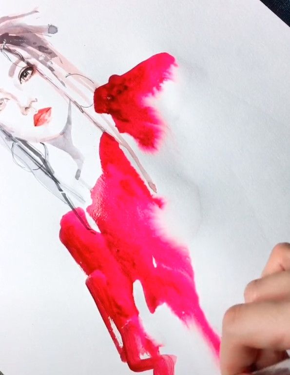 小姐姐用口红画自画像,画完室友看哭了,网友:对自己太自信了?